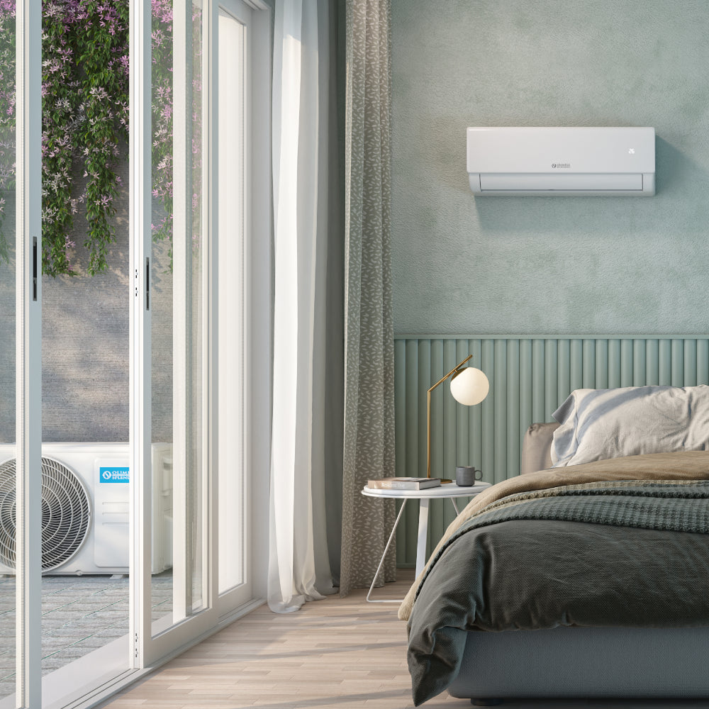 OLIMPIA SPLENDID Klimaanlage NEXYA S5 E INVERTER Aussengeraet mit seitlichem Anschlusskasten und Ventilatorgitter | Klimaworld.com