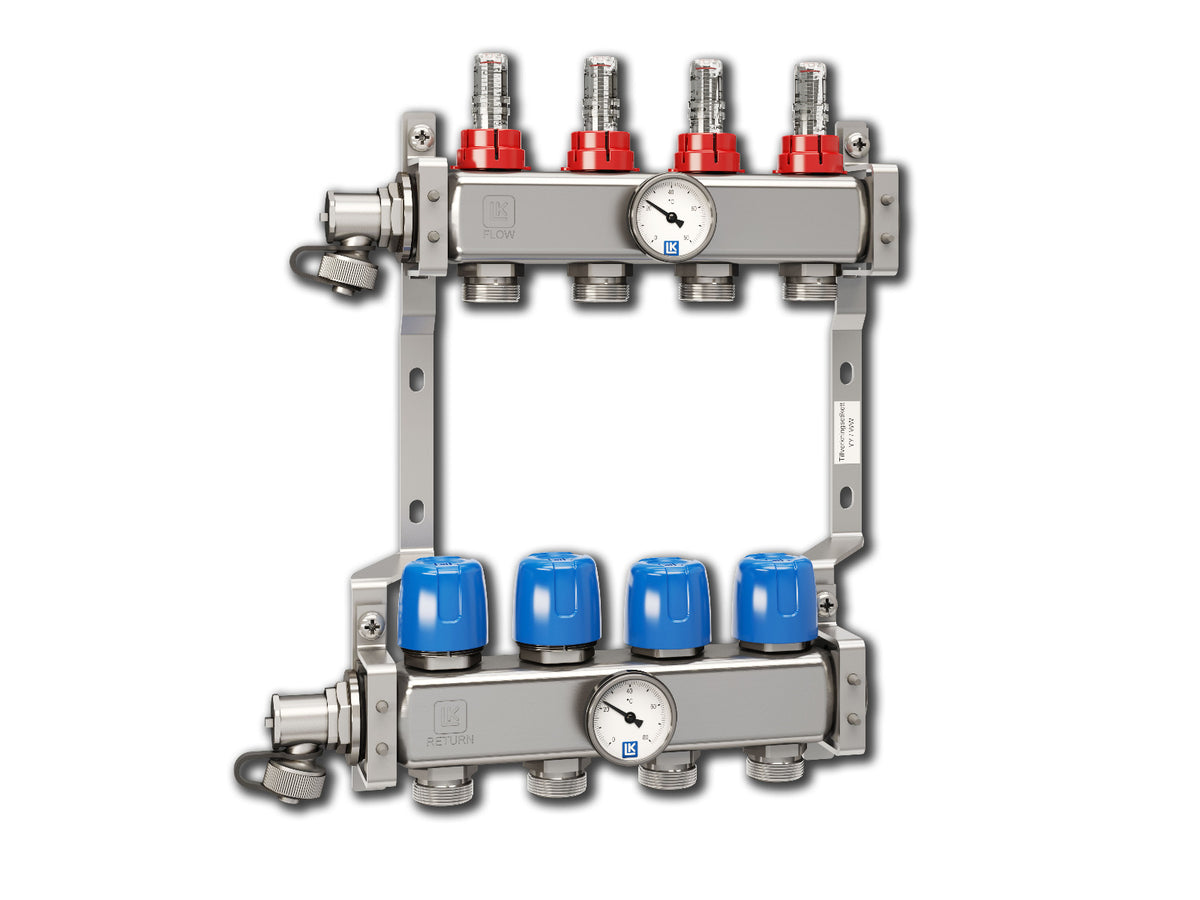 LK Armatur LK 430 Heizkreisverteiler für 2 - 12 Fußbodenheizkreise