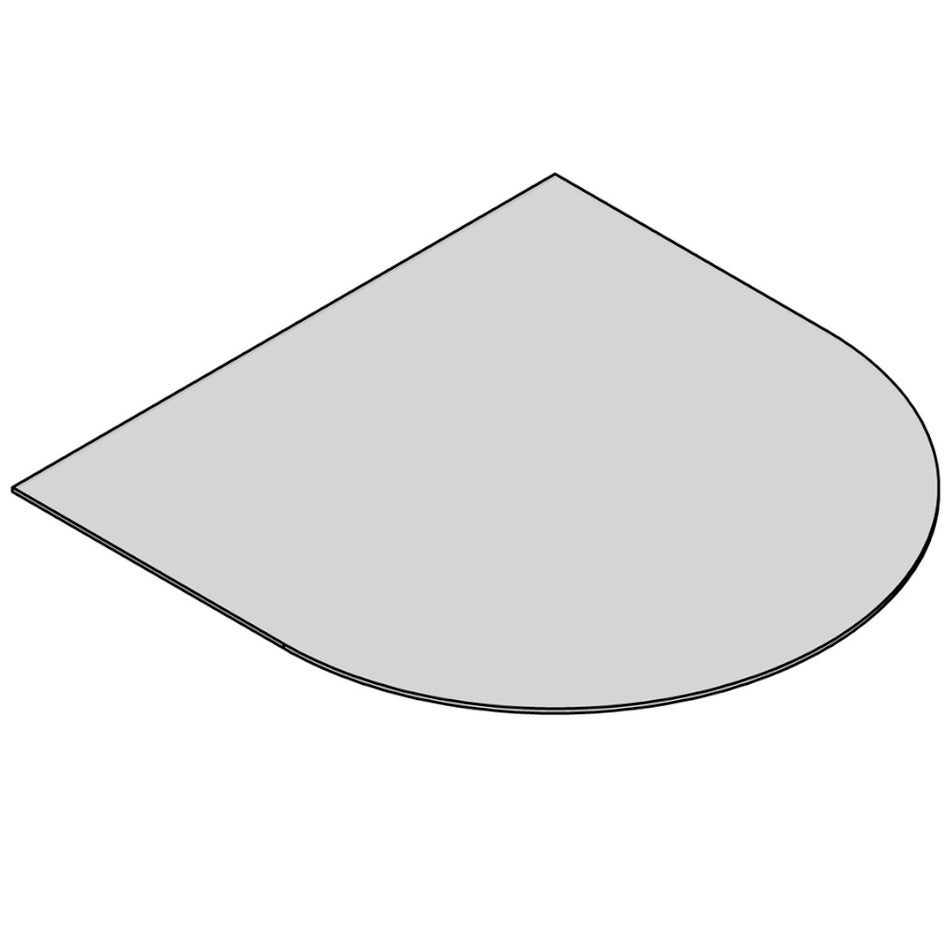 TermaTech | Bodenplatte Halbrund | 1100×1100×6 mm | Glas