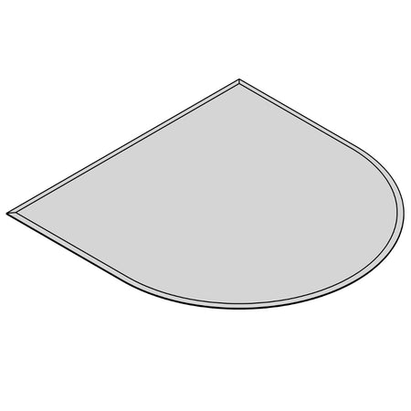 TermaTech | Glas-Bodenplatte | Halbkreis Facet | Größe wählbar