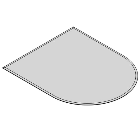 TermaTech | Glas-Bodenplatte | Halbkreis Facet | Größe wählbar