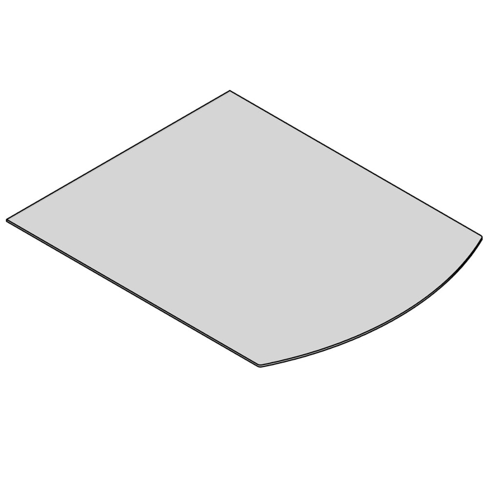 TermaTech | Bodenplatte Segmentbogen | 800×1000×6 mm | Glas