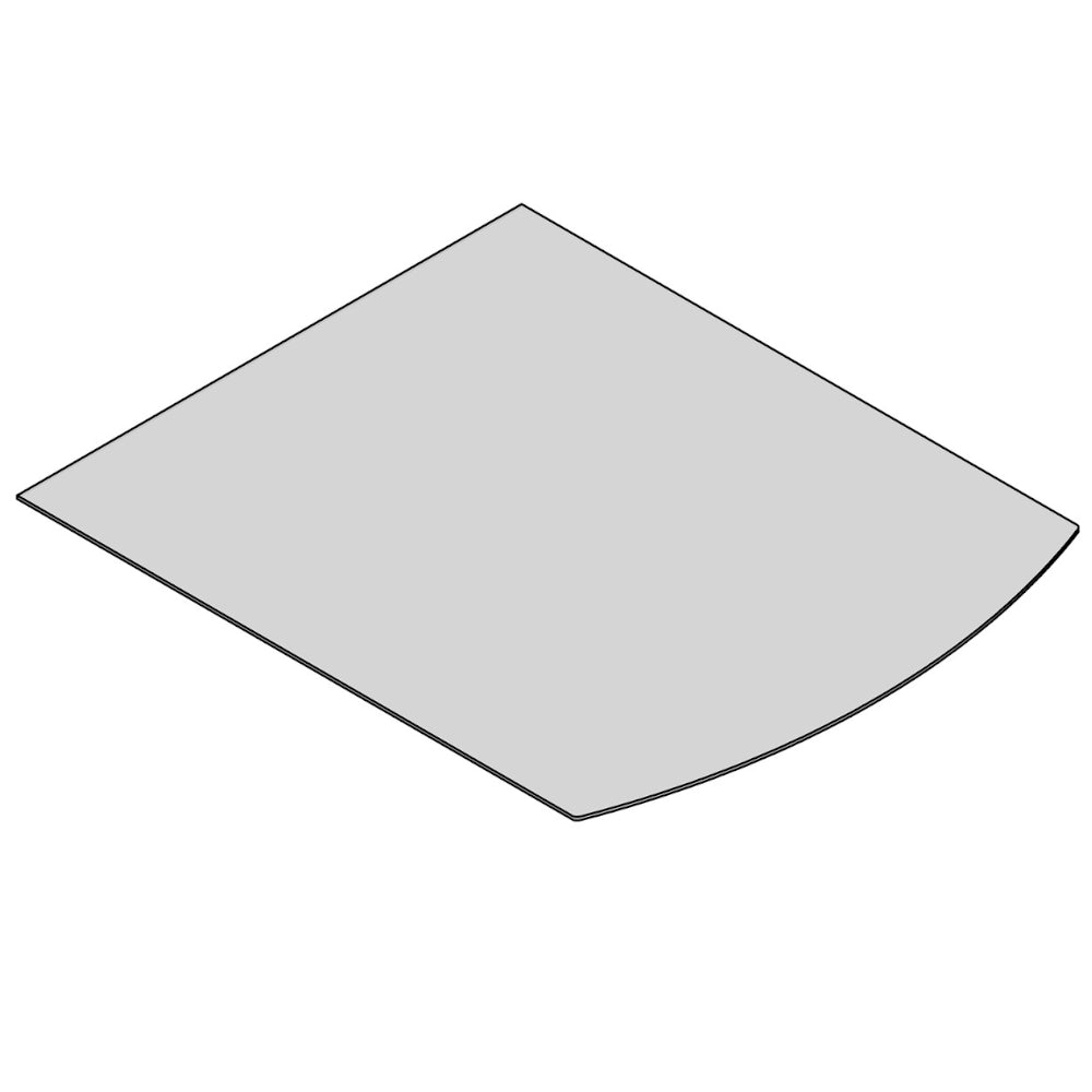 TermaTech | Bodenplatte Segmentbogen | 1000×1200×6 mm | Glas