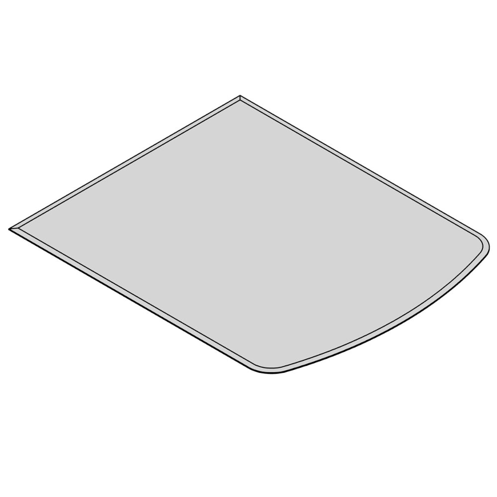 TermaTech | Bodenplatte Segmentbogen Facet | 1000×1200×6 mm | Glas