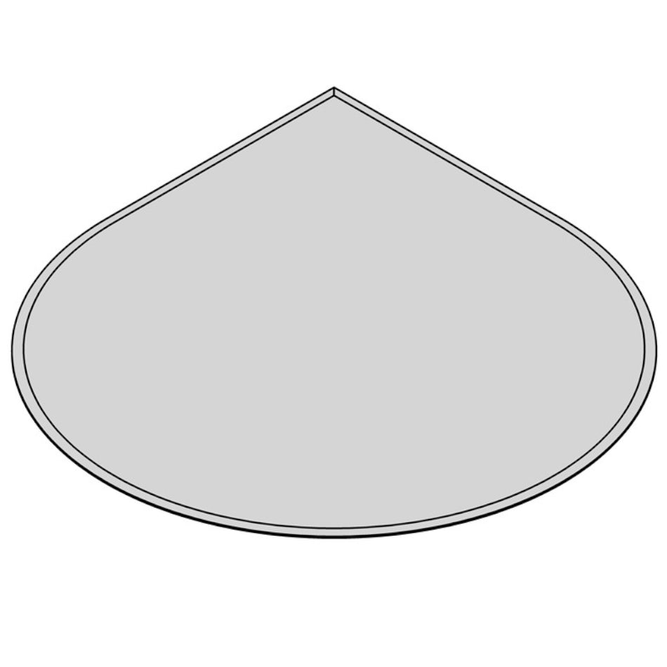 TermaTech | Bodenplatte Tropfen Facet | 1100×1100×6 mm | Glas