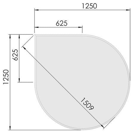 TermaTech | Glas-Bodenplatte | Tropfenform Facet | Größe wählbar