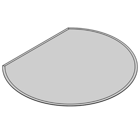 TermaTech | Bodenplatte Kreisabschnitt Facet | 1250×1100×8 mm | Glas