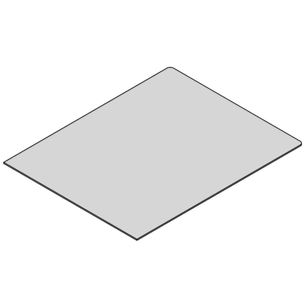 TermaTech | Bodenplatte Rechteck | 800×1000×6 mm | Glas
