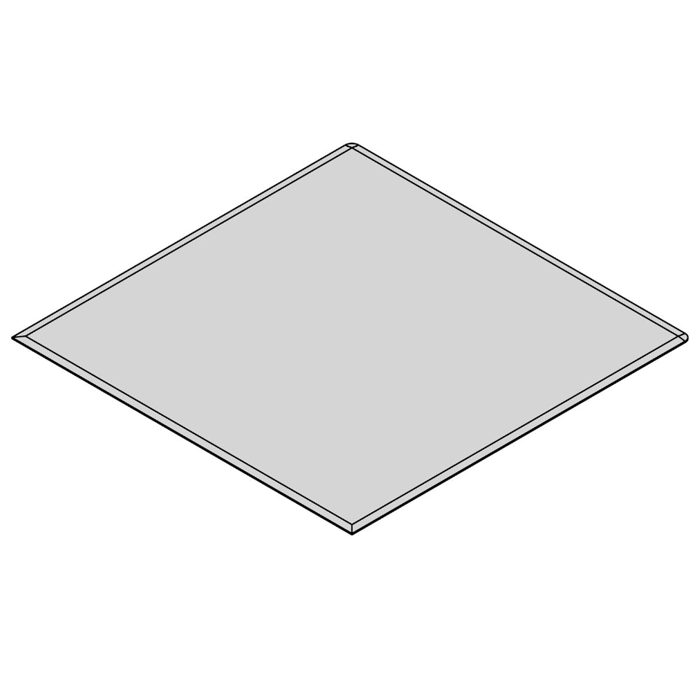 TermaTech | Bodenplatte Quadrat Facet | 1000×1000×6 mm | Glas