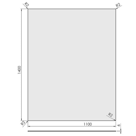 TermaTech | Glas-Bodenplatte | Rechteck | Größe wählbar