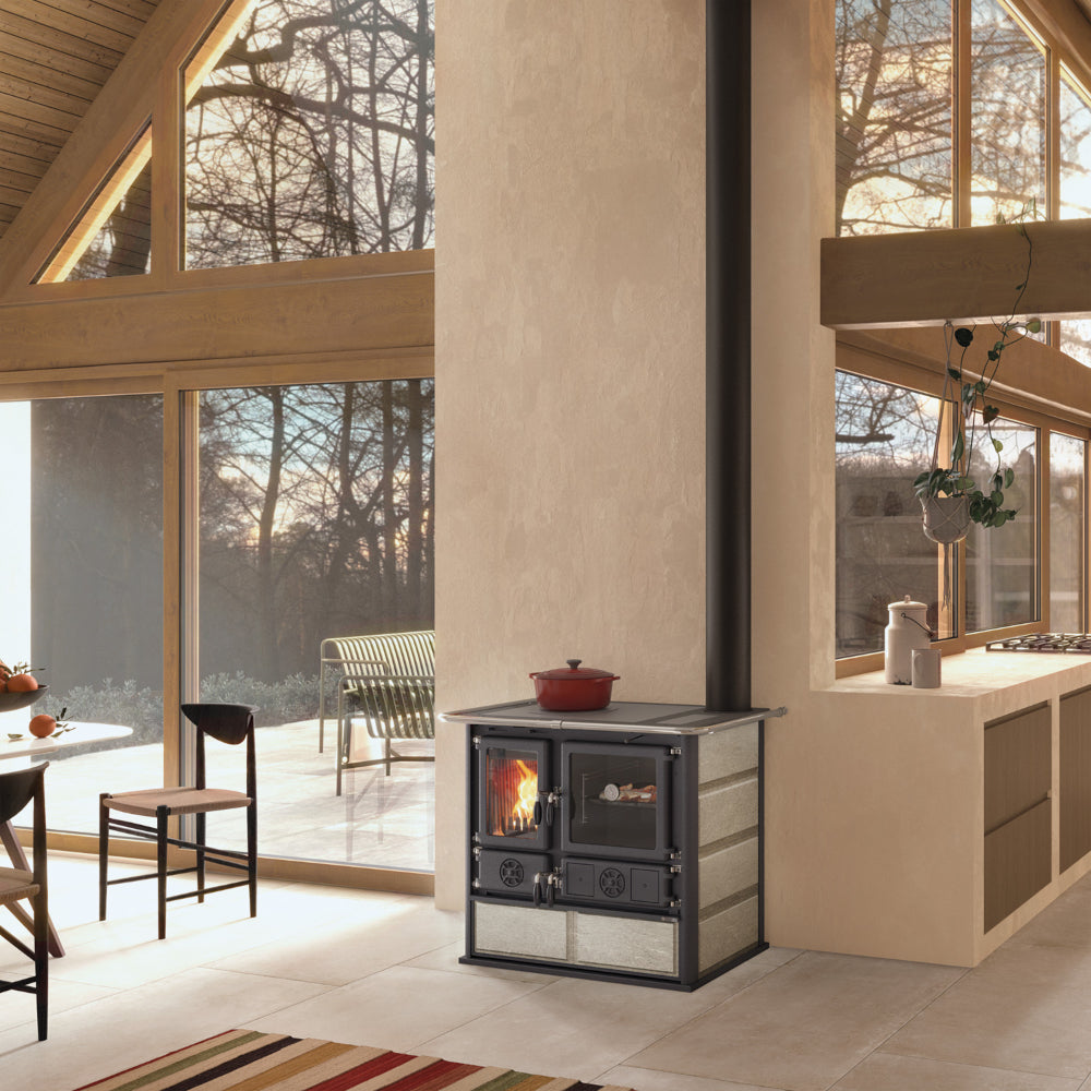 La Nordica Holzherd Rosa.16 Naturstein Ambiente | Klimaworld.com