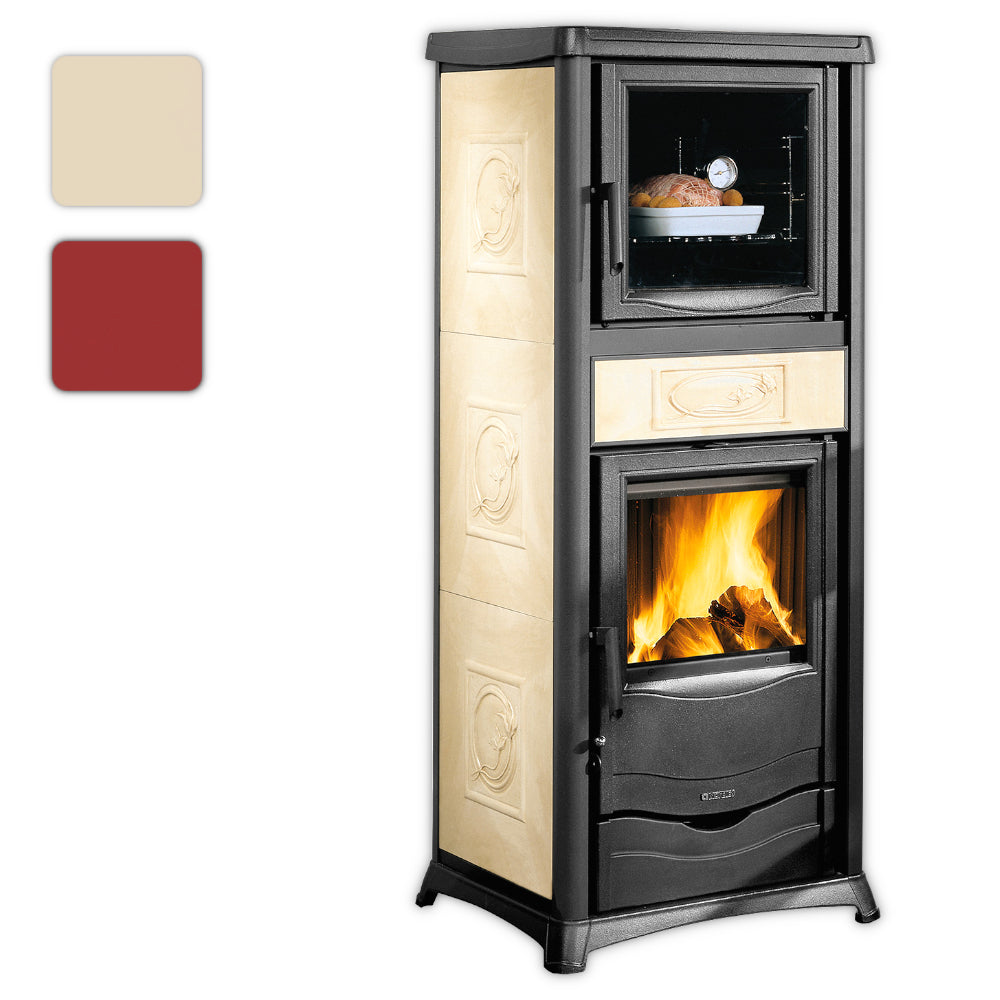 Farbwahlbild: La Nordica TERMOROSSELLA PLUS FORNO DSA.16 Holzofen mit Backfach und Keramikseiten in Creme | Klimaworld.com
