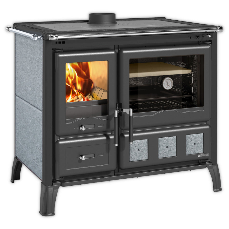 La Nordica Gardenia XXL Petra Kuechenofen mit Naturstein und Backofen | Klimaworld.com