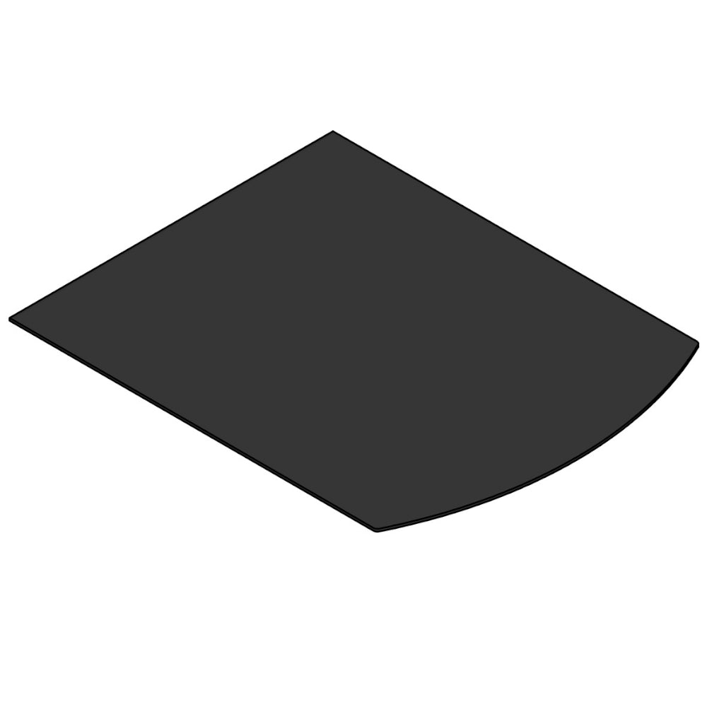 TermaTech | Bodenplatte Segmentbogen | 795×990×2 mm | Stahl | Schwarz