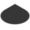 TermaTech | Bodenplatte Tropfen | 990×990×2 mm | Stahl | Schwarz