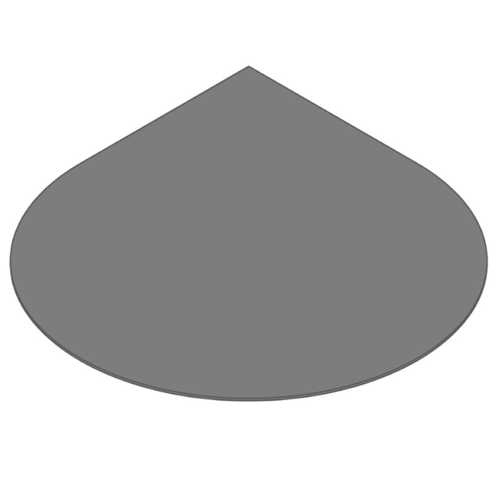 TermaTech | Bodenplatte Tropfen | 1100×1100×2 mm | Stahl | Hellgrau