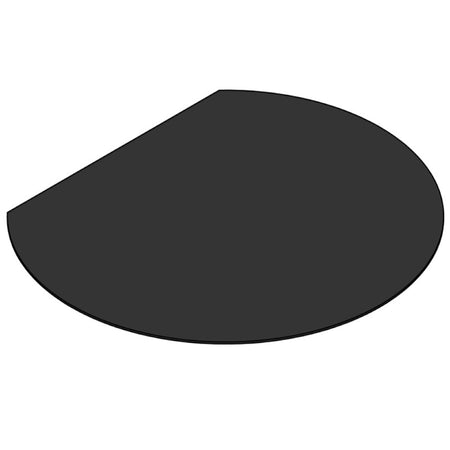 TermaTech | Stahl-Bodenplatte Kreisabschnitt | 1094×950×2 mm | Schwarz