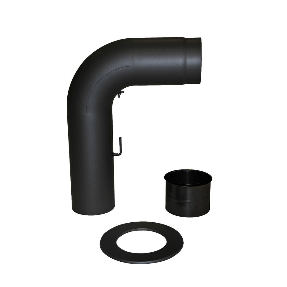 KaminoFlam Anschluss-Set glatt gezogen Ø 150 mm schwarz