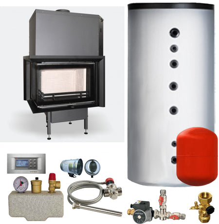 Wassergeführter Kamin AQUATIC WH V 650 CL 10kW BEF Home Set 1