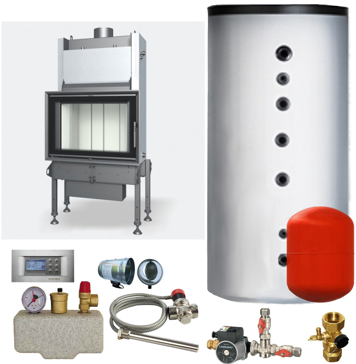 Wasser Kamineinsatz Aquatic WH 80 14,5 kW BEF Home Set 1