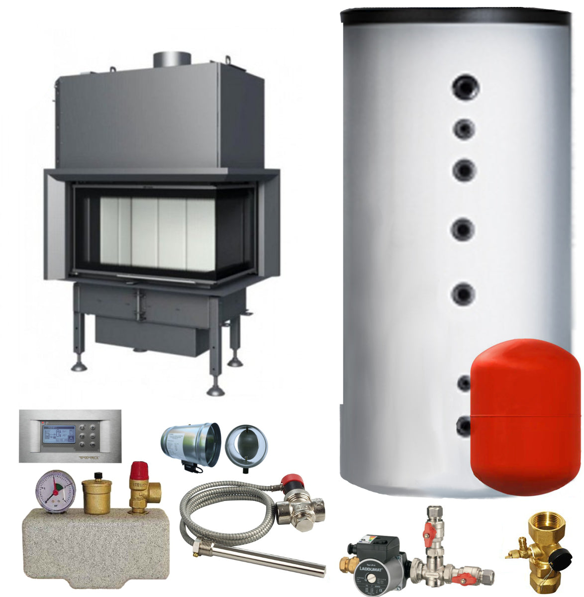 Wasser Kamineinsatz Aquatic WH 80 VCP 14,5 kW BEF Home Set 1
