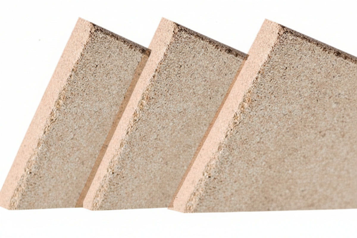 3x Vermiculite Brandschutzplatten | 400x300x20mm | Schamotte Ersatz