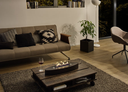 ebios-fire Tischkamin Elipse Base Mini - Milieu Mattschwarz