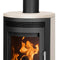 Justus | Kaminofen | Baltrum D 2.0 | 5,5 kW | Stahl Schwarz, Kalkstein Cream