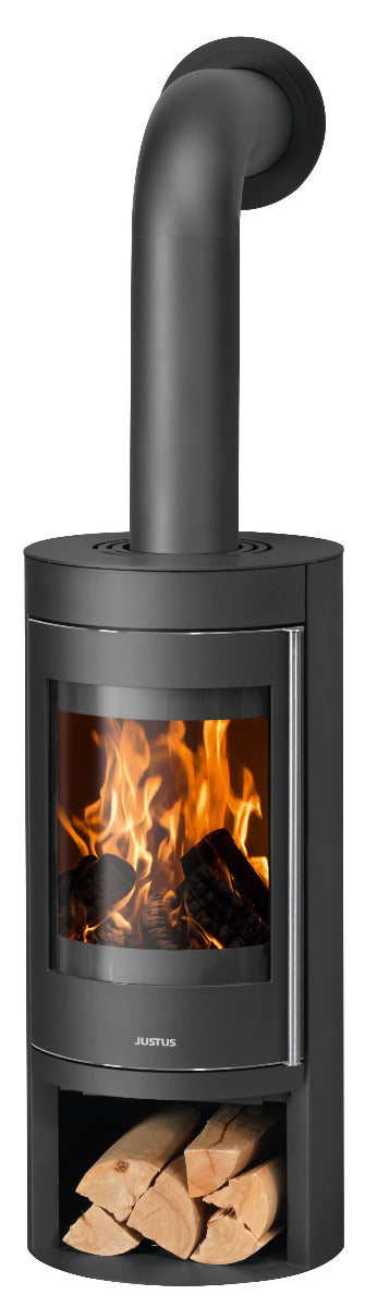 Justus Kaminofen Mino 2.0 Stahl Schwarz | Klimaworld.com