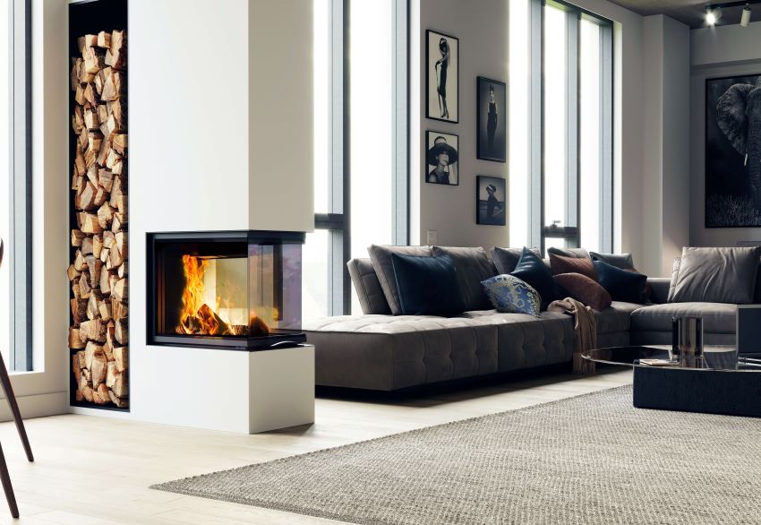Austroflamm Ambientebild 48x72x51 S3 2.0 Schwarzer Keramott