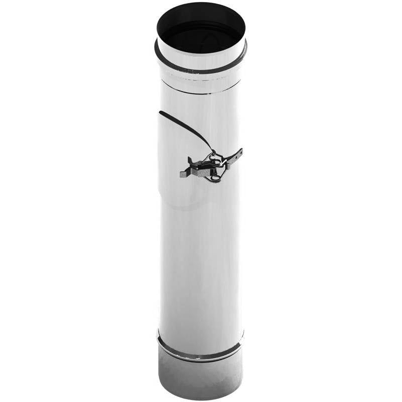 Pelletrohr Verbindungsleitung Längenelement 500mm DN 100mm mit Revision 