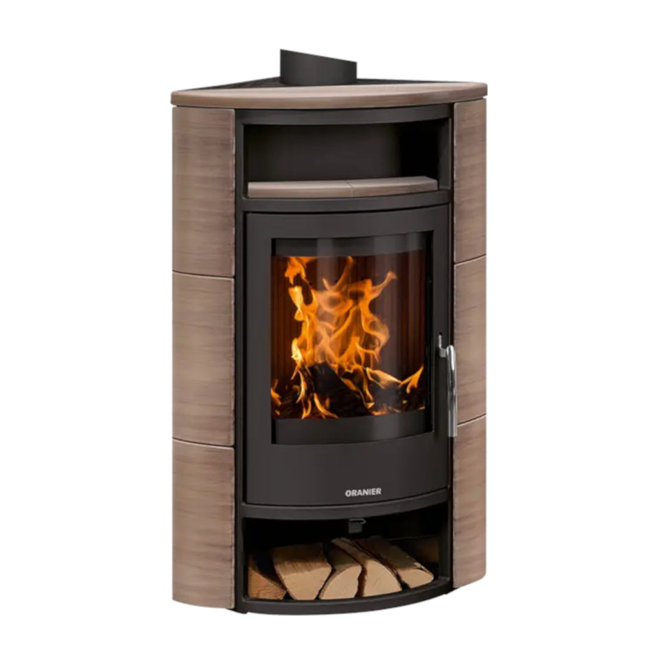 Oranier Kaminofen | Polar Eck Keramik Grappa| 6,5 kW |Schwarz| Klimaworld.com