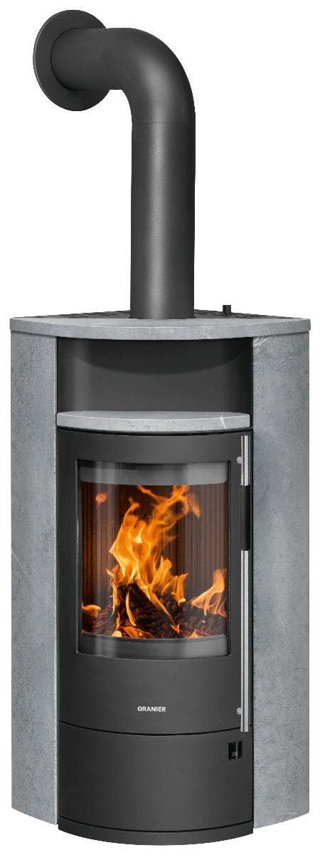 Oranier Kaminofen Polar Neo Eck | Stahl Schwarz, Speckstein | klimaworld.com
