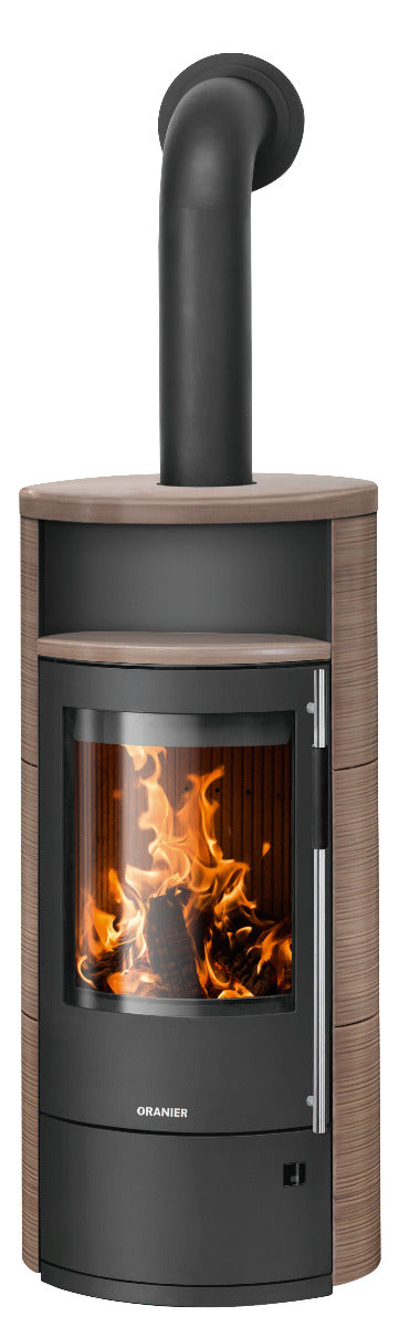 Oranier Kaminofen Polar Neo 8 | Stahl Schwarz, Keramik Grappa | klimaworld.com