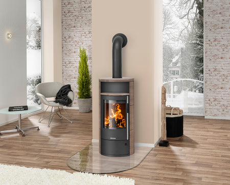 Justus Kaminofen Polar Neo 6, Stahl Schwarz, Keramik Grappa Ambiente | klimaworld.com
