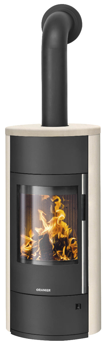 Oranier Kaminofen Polar Neo Vantage W+ Stahl Schwarz, Kalkstein Cream | klimaworld.com