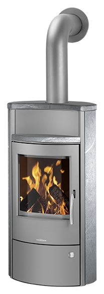 ORANIER | Pori 7 | Kaminofen | 6.5 kW | Gussgrau | Speckstein