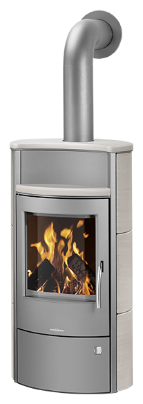 ORANIER | Pori 5 | Kaminofen| Gussgrau | 5.0 kW |Seideweiß