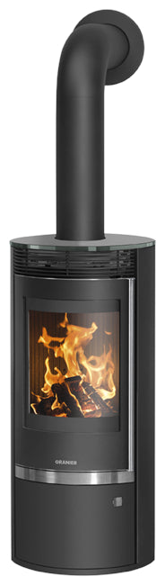 Oranier Kaminofen Rota Top 2.0 Stahl Schwarz, Top Glas | klimaworld.com