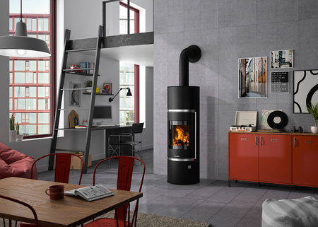 Oranier Kaminofen Corso W+ 2.0 Stahl Schwarz Ambiente | klimaworld.com