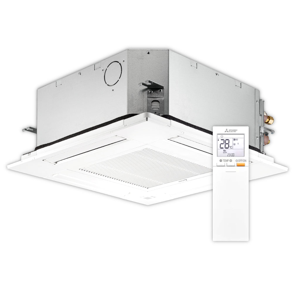 Mitsubishi Klimaanlage 4-Wege-Deckenkassette SLZ-M35FA2 + Blende | 3,5 kW | Klimaworld.com