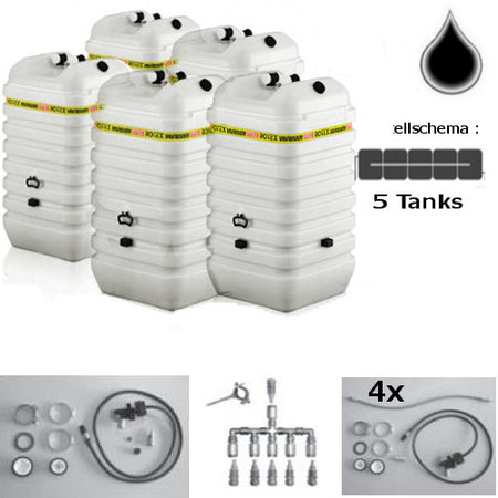 ROTEX Sicherheizöltank für Hochwasser im Tank WSF605 5x600 L + Grundpaket WA/WB/VWS