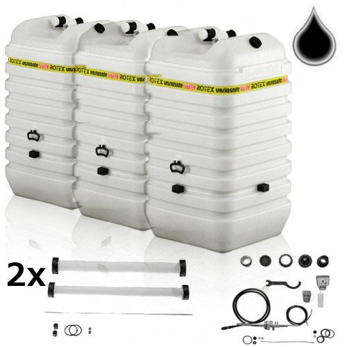ROTEX Variosafe Heizöltank im Tank 2x 1000 L + Grundpaket ANK+B2