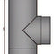 Rauchrohr | T-Stück mit Deckel | Ø 180 mm | Grau