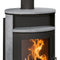 Justus | Kaminofen | Island Aqua | 10 kW | Stahl Schwarz, Speckstein