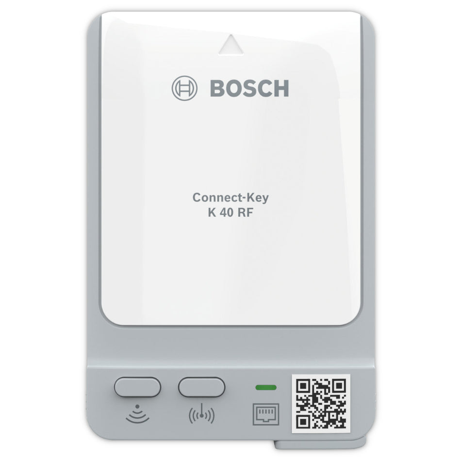 Grau-weisser BOSCH Internet-Gateway K 40 RF in der frontalen Ansicht | klimaworld.com