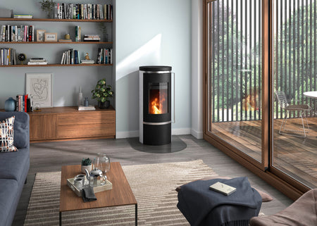 Oranier Pelletofen Carus 2.0 Speckstein Ambiente | klimaworld.com