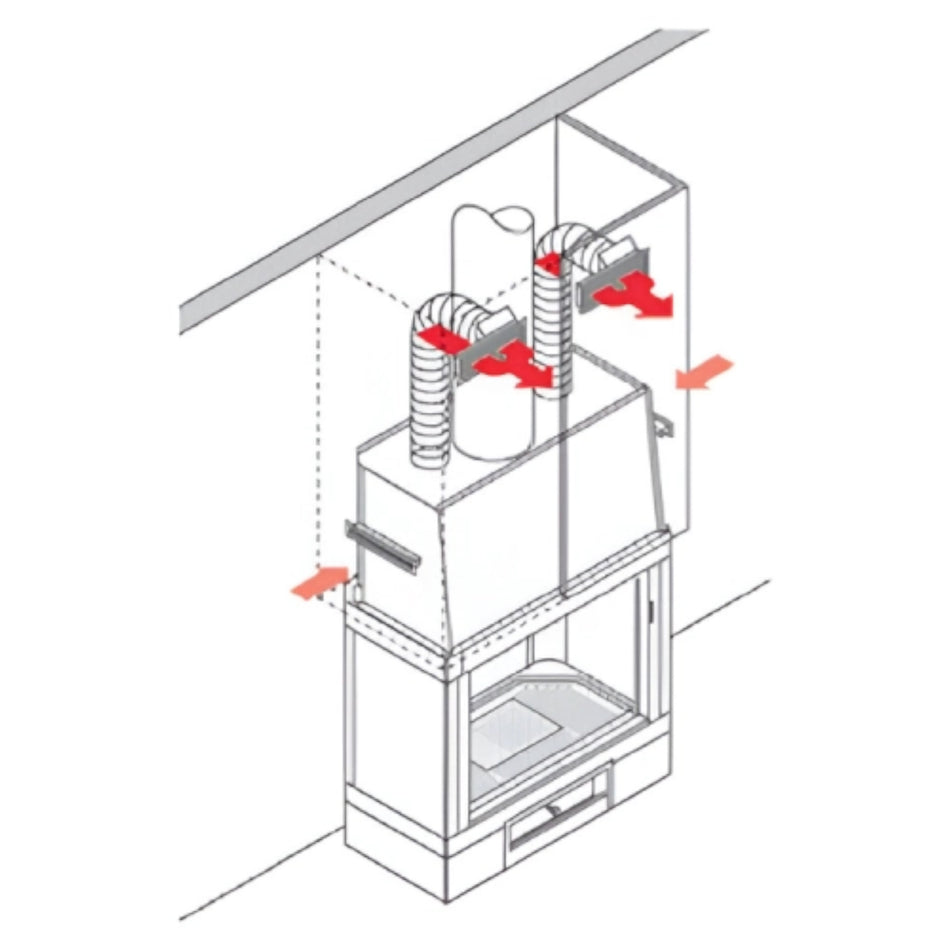 KIT 1 für die Warmluftverteilung (Aluminium eloxiert)