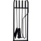 TermaTech | Kaminbesteck 12 | m. Bogen, Fuss: viereckig, | H: 665mm | Schwarz