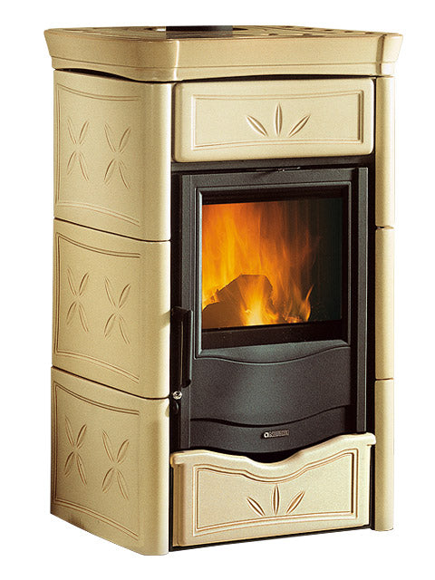 La Nordica Kachel-Kaminofen TermoNicoletta Bordeaux/Cappucino 13,5kW